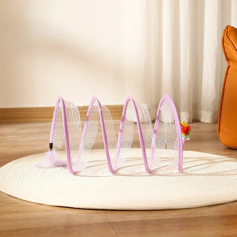 Brinquedo de túnel felino