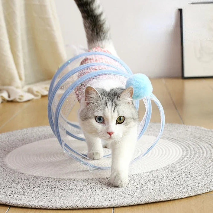 Brinquedo de túnel felino
