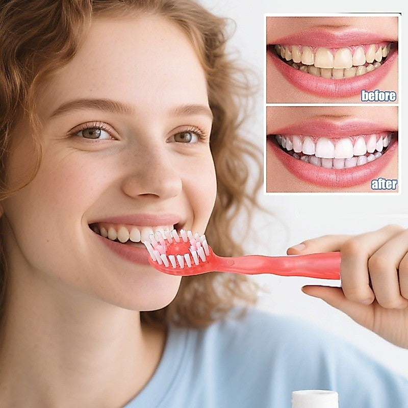 Escova Descartável 5 em 1 - em uso, higiene em qualquer lugar