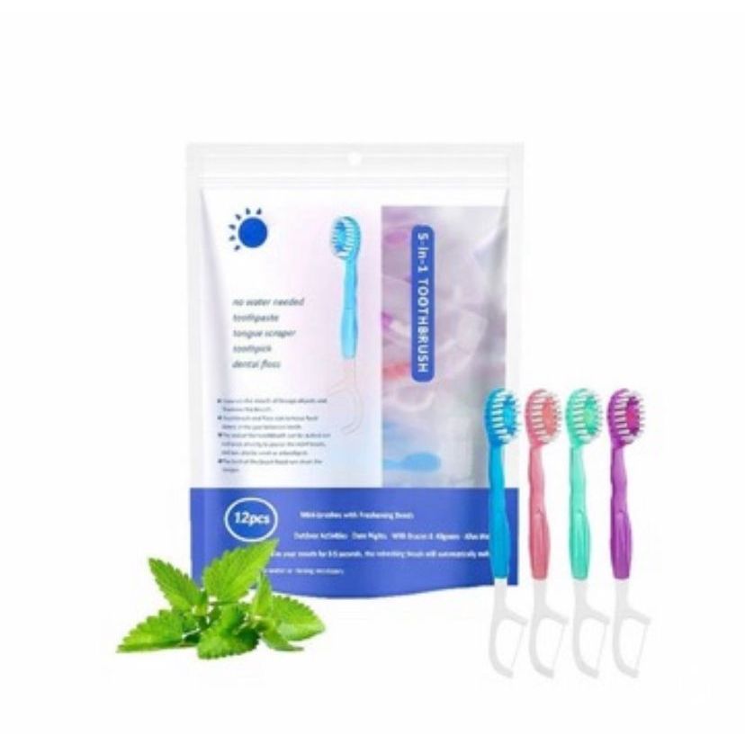 Escova Descartável 5 em 1 - embalagem do kit