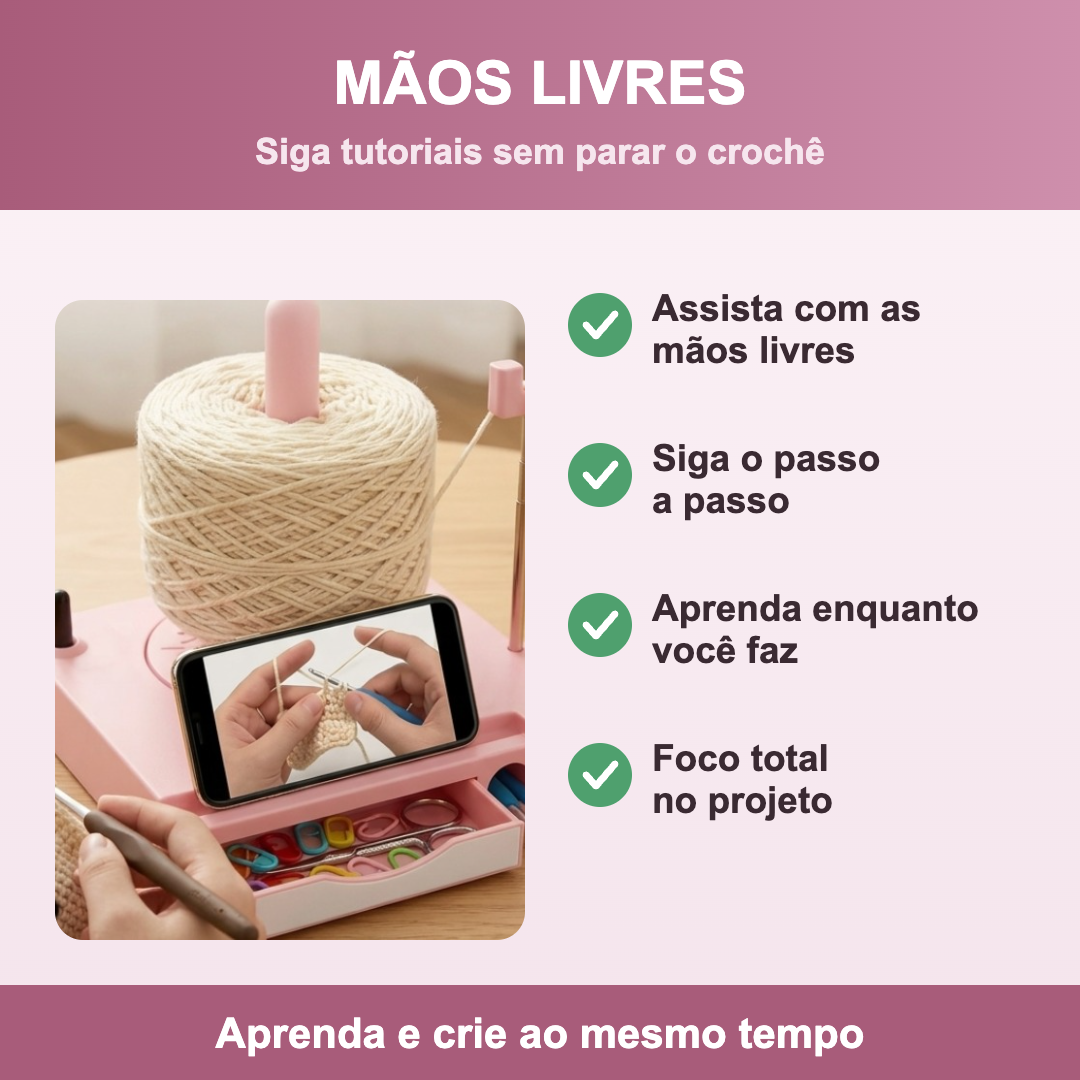 Mãos livres para seguir tutoriais