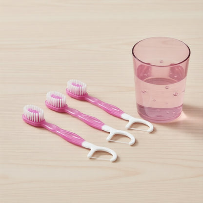 Escova Descartável 5 em 1 - kit de escovas coloridas